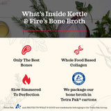 Kettle and Fire Mushroom Chicken Bone Broth, Keto, Paleo and Whole 30 Approved, Gluten Free, High in Protein and Collagen, 6 Pack