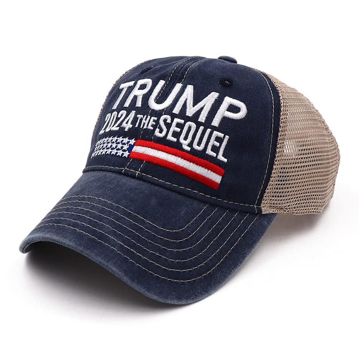 Trump 2024 Hat 45-47 MAGA Hat Make America Great Again Donald Trump Slogan with USA Flag Embroidery Adjustable Baseball Cap