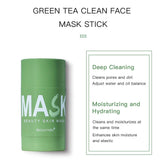 IBCCCNDC Green Tea Mask Stick Purifying Clay Deep Cleanse, Green Tea Cleansing Face Mask Stick, Green Tea Acne Mask Stick Cleanse Blackhead Remover, Moisturizing, Oil Control