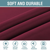 H.VERSAILTEX Light Blocking Blackout Curtains Window Treatment Thermal Insulated Grommet Energy Saving Curtains/Drapes for Bedroom/Living Room/Christmas Season Sale (52 x 96 Inch, Burgundy Red)