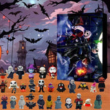 Halloween Advent Calendar 2024, Contains 24 Gifts, Halloween Countdown Calendar with Scary Halloween Doll Collectible Horror Movie Figures Gift for Kid, New Halloween Christmas Countdown Calendar