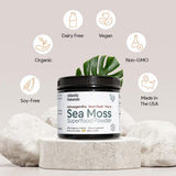 Organic Sea Moss Superfood Powder with Ashwagandha, Beet Root, and Maca | Support Healthy Skin, Athletic Performance, and Positive Mood | Delicious Vanilla Flavor