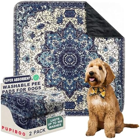 Washable Pee Pads for Dogs - Super Absorbent Reusable Puppy Training Pads - 100% Waterproof, Leak-Proof & Non-Slip Whelping Pads for Pet Housebreaking