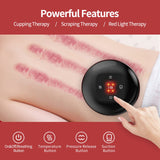 Becommend Smart Dynamic Cupping Therapy Set,Cellulite Massager 4 in 1 Vacuum Therapy Machine Cellulite Remover,Gua Sha Massage Tool with12 Level Temperature and Suction, 12 Level Red