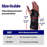 Carpal Tunnel Wrist Brace Night Support - Wrist Splint Arm Stabilizer & Hand Brace for Carpal Tunnel Syndrome Pain Relief Compression Sleeve for Forearm Wrist Tendonitis Pain Treatment (Small, Left)