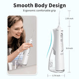 Water Flosser,Water Flosser Cordless,Uthvouxy Portable Dental Flossers with 4 Modes 5 Tips,Dental Care,Waterproof Oral Irrigator Rechargeable Powerful Teeth Oral Cleaner for Home & Travel-White