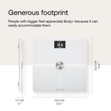 Withings Body+ - Digital Wi-Fi Smart Scale with Automatic Smartphone App Sync, Full Body Composition Including, Body Fat, BMI, Water Percentage, Muscle & Bone Mass, with Pregnancy Tracker & Baby Mode