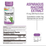 SOLARAY Asparagus Rhizome Extract 175 mg w/Whole Root | Healthy Urinary Tract & Digestive Health Support | 60 VegCaps