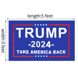 2024 Trump Flag for Take America Back, 3x5 Ft Polyester Banner with Brass Grommets Outdoor, Decoration Premium Presidential Election Banner 100D Polyester, UV Protection, 2 flags Made in USA