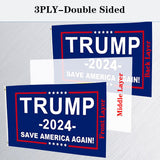 Jayus Trump 2024 Save America Again Flag 3x5 Double Sided 3Ply Donald Trump Won Flag Banner for 2024 President with 2 Brass Grommets