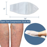 HWI Open Toe Compression Sock Assist Aid Easy Slider Stocking Helper for Edema Patient, Elderly, Disabled, Pregnancy, 2 Pcs