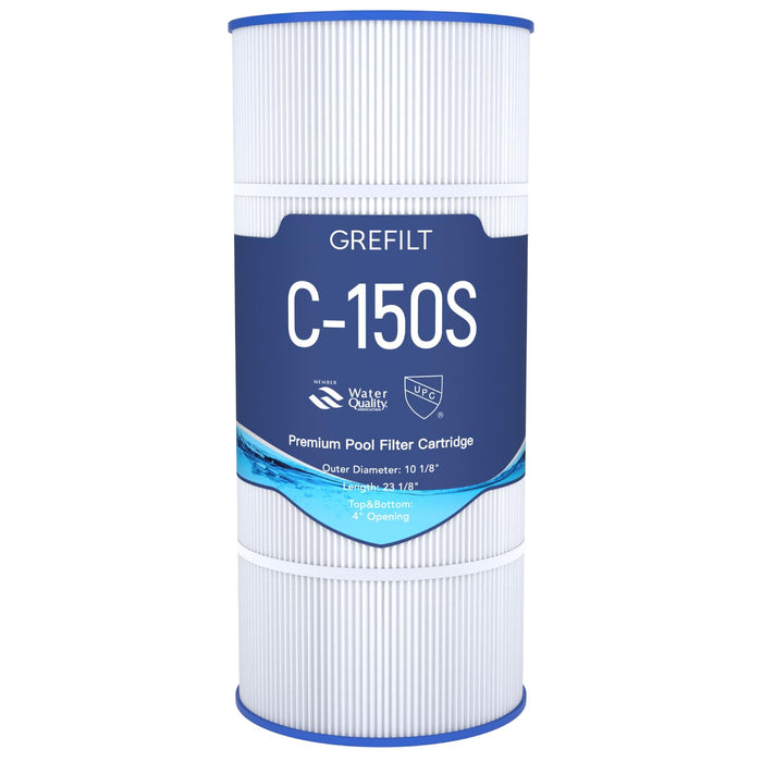 Grefilt C150S Pool Filter Cartridge, Compatible with Hayward CX150XRE, Hayward SwimClear C150S, Replaces Pleatco PA150S, Ultral-D4, 150 sq.ft
