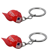 MAGA & Trump Apparel Keychain MAGA Trump 2024 Show Your Support for Trump Everywhere You Go (Red MAGA Hat, 2 pack)