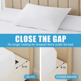 MEGCXIT Queen Bed Wedge Pillow for Headboard, Foam Pillow Wedge for Headboard Gap, Mattress Bed Gap Filler Queen Triangle Pillow Wedge, Anti-slip Bed Crack Pillow Space Filler Queen (60"×10"×6") White