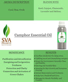SVA Organics Camphor Essential Oil (16 Ounce) - 100% Pure and Natural Therapeutic Grade Essential Oil | Perfect for Aromatherapy, Relaxation,Skin