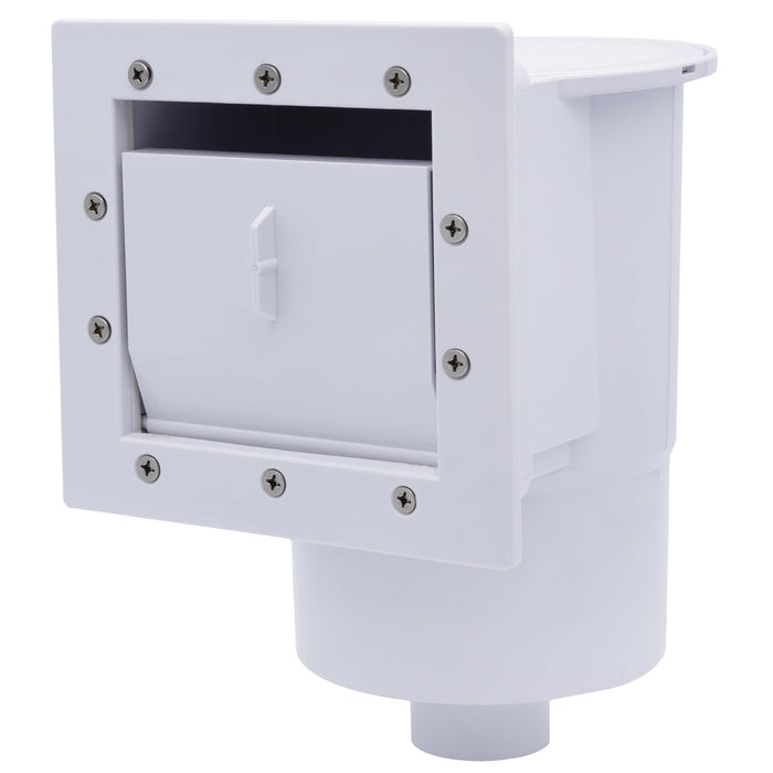 Rx Clear Heavy Duty Standard Complete Thru-Wall Skimmer Kit for Above-Ground Swimming Pool | Made of Non-Corrosive Abs Plastic | Chemical Resistant | White