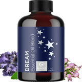 Sleep Essential Oil Blend for Diffuser - Dream Essential Oil for Diffusers Aromatherapy and Wellness with Ylang-Ylang Clary Sage Roman Chamomile and Lavender Essential Oil for Nighttime Support 4oz