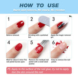 Gel Nail Polish Remover, Ultra-Powerful Nail Polish Remover for Natural, Nail Polish Remover for Gel Nails (with 1Pcs Cuticle Pusher and Nail Polish Scraper)