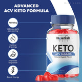 (2 Pack) Nourish Wave Keto ACV Gummies Advanced Weight Loss, Official - Nourish Wave Keto Gummies, Nourish Wave Keto Reviews, ACV + Keto for Improved Digestion Stamina Gomitas (120 Gummies)