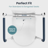 PELEGON Toilet Safety Rails (250lb) - Adjustable Toilet Safety Rails, Toilet Bar for Elderly Adults, Toilets Rails for Seniors, Toilet Seat with Handles for Elderly & Disabled-Easy Installation-1 Pack