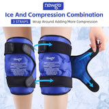 NEWGO Ice Pack for Knee Replacement Surgery, Reusable Gel Cold Pack Wrap Around Entire Knee for Knee Injuries, Pain Relief, Swelling, Bruises (2Pack Blue)