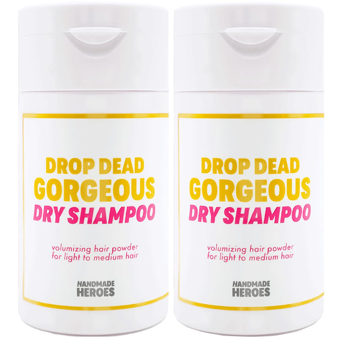 Handmade Heroes Non Aerosol Dry Shampoo Volume Powder | 1.8oz | 100% Natural & Vegan | For Light and Blonde Hair (2 pc set)