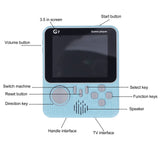 Elolicu G7 Handheld Game Console for Kid Children, 2022 New Portable 3.5 Inch Screen Built in 666 Classic Retro Video Games Console Single Player Lightweight Gaming Device Support for Connecting TV