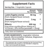 ML Naturals Premium Lutein & Zeaxanthin with Bilberry 120 Vegetable Capsules. (4 Month Supply) All-Natural. High Potency & Premium Quality