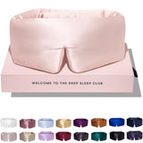 DROWSY Silk Sleep Mask. Face-Hugging, Padded Silk Cocoon for Luxury Sleep in Total Darkness. (Sunset Pink)