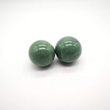 BCQLI 2" Greenish Stone Baoding Balls,Hand Exercise Tool