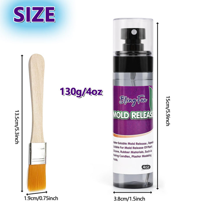 Pachsi 4Oz Mold Release Spray for Candle Making and Epoxy Resin, Fast-Drying Silicone Oil Releaser, Non-Stick Professional Mold Release Agent, Promotes Mold Longevity, Withstands High Temperature