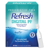 Refresh Digital PF Lubricant Eye Drops, Preservative-Free, 0.01 Fl Oz Single-Use Containers, 30 Count (Pack of 1)