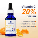 Bioglossy Vitamin C Serum 20%, Professional Vitamin C Face Serum Anti Aging Skin Care for Women 30 ml / 1 Fl oz