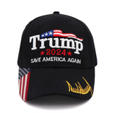 Trump 2024 Hat MAGA Hat Embroidered Save America Again Donald Trump Slogan USA Adjustable Baseball Cap for Woman Men