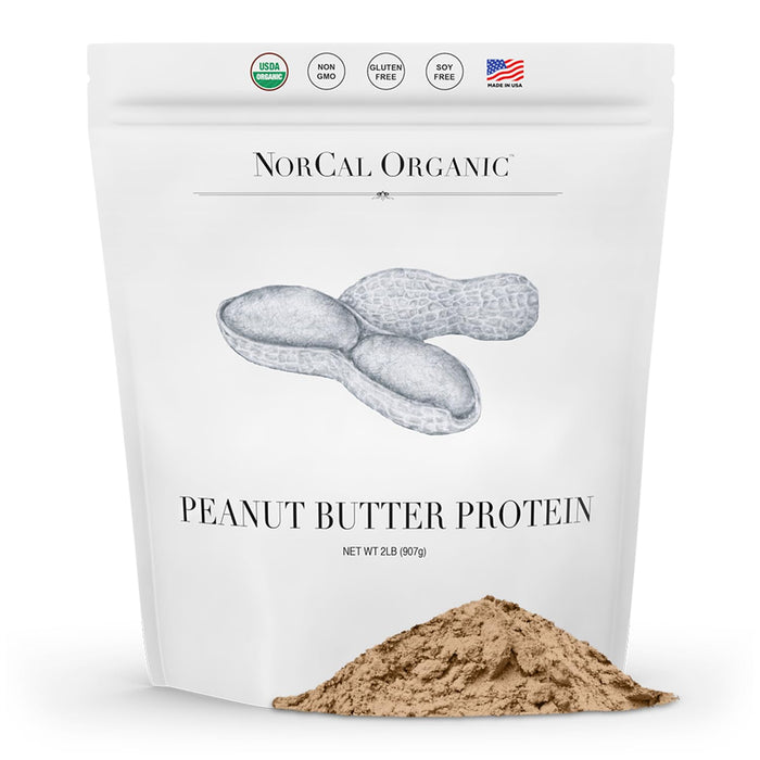 NORCAL ORGANIC Peanut Butter Protein Powder - 2lb | Vegan, Low-Cal, 11g Protein | from Southwest Texas Organic Farms