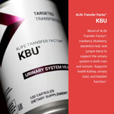 4Life Transfer Factor KBU - Dietary Supplement Supports Kidney, Bladder, and Urinary Health - Formula with Cranberry Extract, D-Mannose, and Blueberry - 120 Capsules