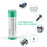 Enegitech AA Lithium Battery 16 Pack, 3000mAh 1.5V Double A Long-lasing Li-Iron Battery Non-Rechargeable for Flashlight Solar Lights Remote Control Blink Security Camera System