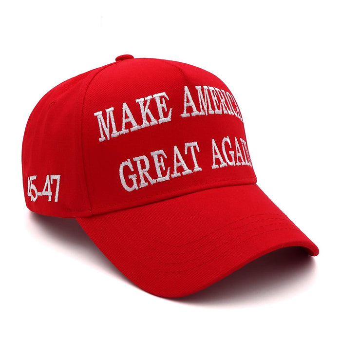 MAGA Hat Trump Hat 2024 45-47 Trump Merchandise Make America Great Again Hat Donald Trump USA Flag Baseball Cap Red