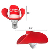 Pee-Litical Targets Giant MAGA Hat Trump 2024 Save America Hat Donald Trump Make America Great Again Adult Foam Unisex one Size fits Cowboy hat Red