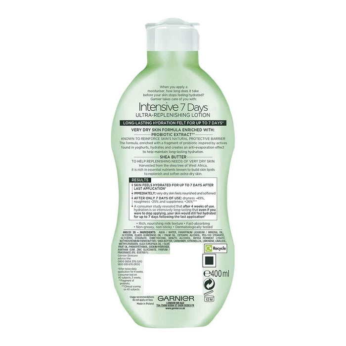 GARNIER Intensive 7 Days Shea Butter Body Lotion Dry Skin 400ml