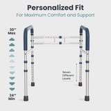 PELEGON Toilet Safety Rails (350 lb) - Adjustable Toilet Safety Frame & Rails, Toilet Safety Rail for Elderly Adults, Toilet Handles for Seniors, Toilet Bars for Elderly, Disabled & Handicap