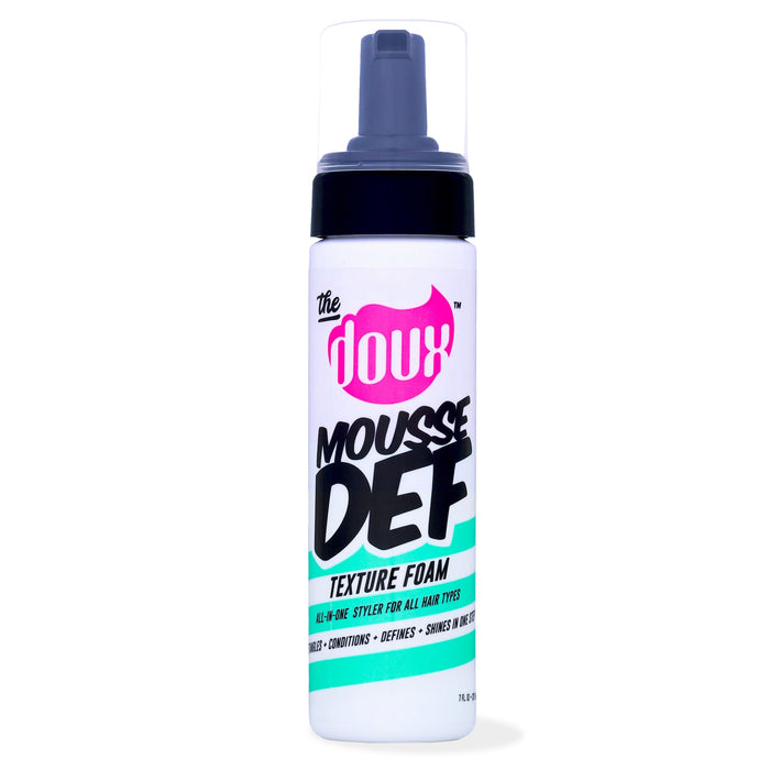 The Doux Multi-Use Mousse for Curly Hair – The Doux Mousse Def Texture Foam for Styling, Curl Definition, Volume & Shine – Curl Cream Alternative for Textured Hair & Natural Hair Styles
