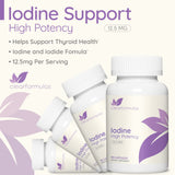 ClearFormulas Iodine 12.5 mg, High Potency Iodine and Iodide Supplement to Support Thyroid Health and Hormone Balance, 90 Capsules (90 Servings)