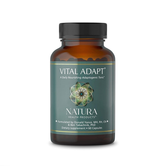 Natura Health Products Vital Adapt Supplement - Daily Nourishing Adaptogenic Tonic for Endocrine Function Support - Featuring Rhodiola, Ashwagandha, Cordyceps, Reishi (60 Capsules)