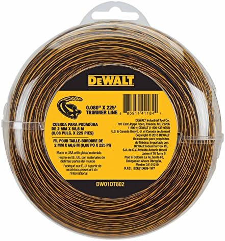 DeWalt DWO1DT802 String Trimmer Line, 225' x 0.080" (Pack of 3)