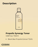COSRX Full Fit Propolis Synergy Toner, 150ml / 5.07 fl.oz | Instant Moisture Boosting Toner, Propolis 72.6% Honey 10.7% Panthenol, Korean Skin Care