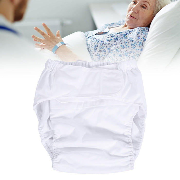 Adult Cloth Diapers, Reusable Diapers, Adult Cloth Diaper, Cloth Adult Diapers New Adult Washable Adjuatable Cloth Diaper Breathable Incontinence Nappy Pants for Elderly (White)