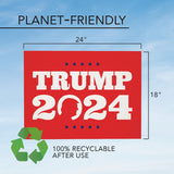 Swift Signs - Trump 2024 Yard Sign | Vote Republican Outdoor Decor for Presidential Election 2024 - Durable, Weatherproof Lawn Sign with H-Stake for Home, Window, or Office - 24x18 inches