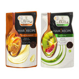 HAIR RECIPE Treatment, Honey Apricot, Enriched Moisture Recipe, 11.6 oz (330 g) & Shampoo Kiwi Empower Volume Recipe Refill, 11.2 fl oz (330 ml)