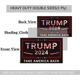 Lixure Trump 2024 Take America Back Flag 3 x 5 FT,90 x 150 cm,Polyester for Outdoor, Vivid Color and Fade Proof, Durable, with 2 Brass Grommets